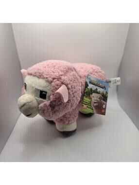 Minecraft Movie Plush Pink Sheep Fuzzy Toy Mojang Stuffed NEW 2025